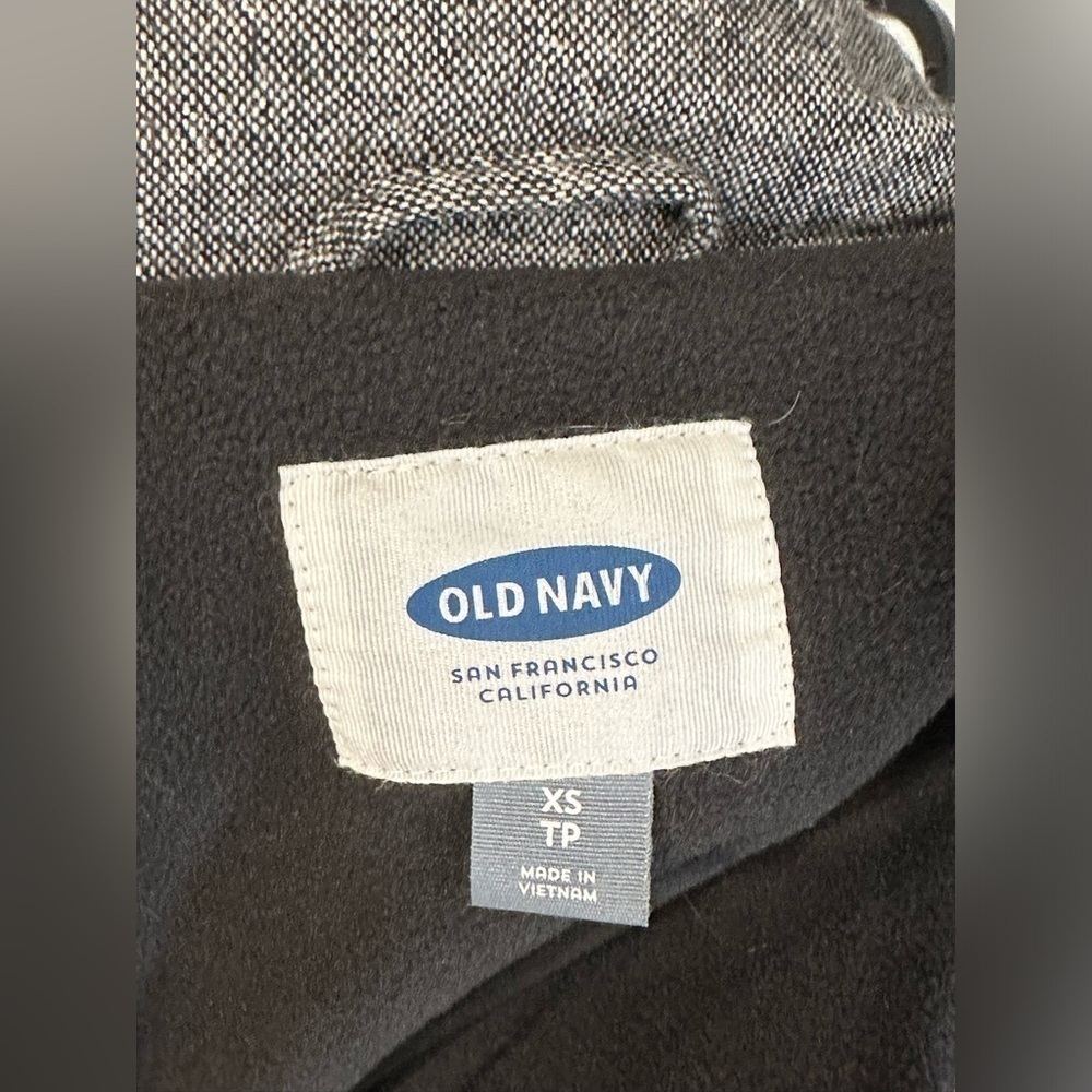 Old Navy Women's Gray Wool Blend Tweed Zip-Up Sleeveless Puffer Vest Siz… - Picture 6 of 7